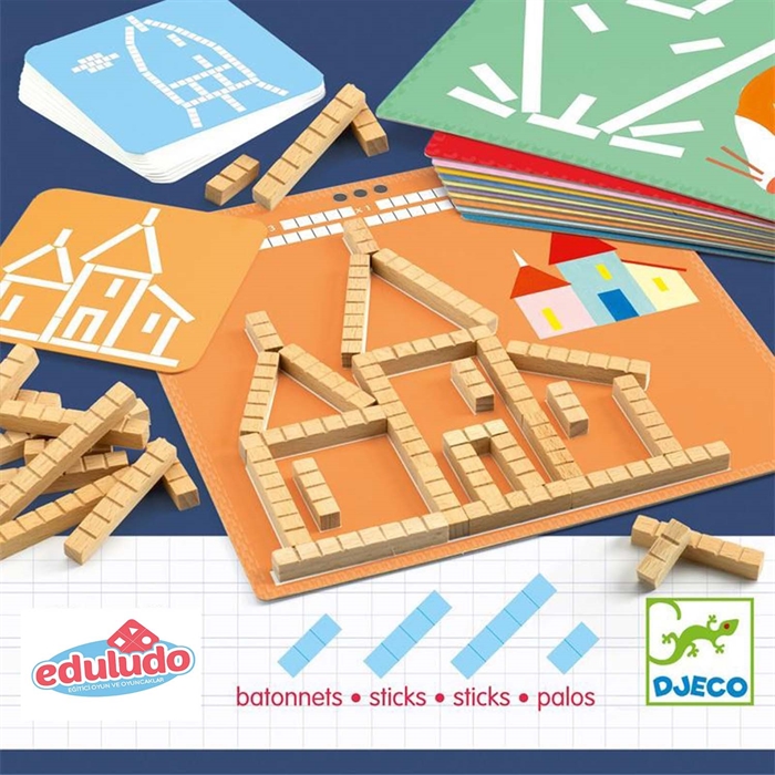 Eduludo Sticks - Montessori - Mantıksal Çıkarım Oyunu 5+ Yaş
