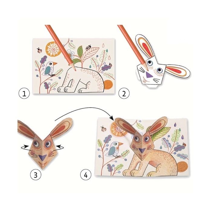 Colouring Surprise Bunny Up - Boyama Kartları