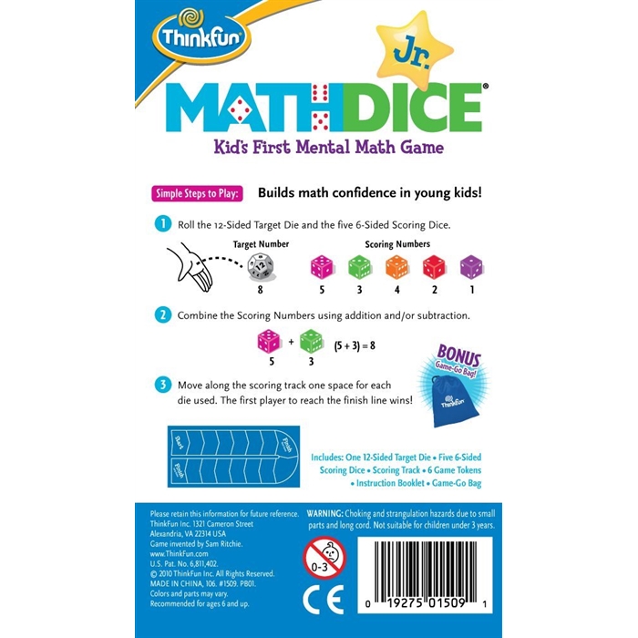 Math Dice Junior 6+ Yaş Matematik Oyunu