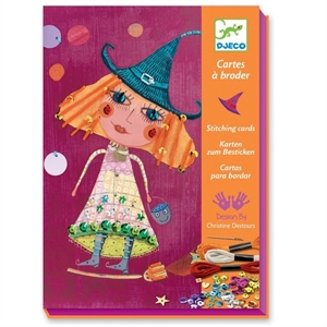 Stitching Card  Witches - Dikiş Kartları