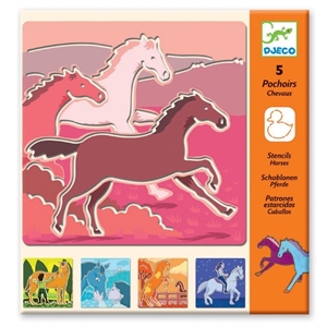 Stencils Horses - Resim Şablonu