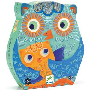 Hello Owl - Baykuş Puzzle - 3+ Yaş, 24 parça (Dekoratif Kutulu)