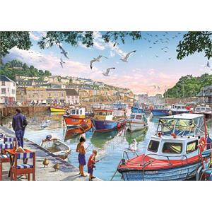 Limandaki Küçük Balıkçılar 1000 Parça Puzzle