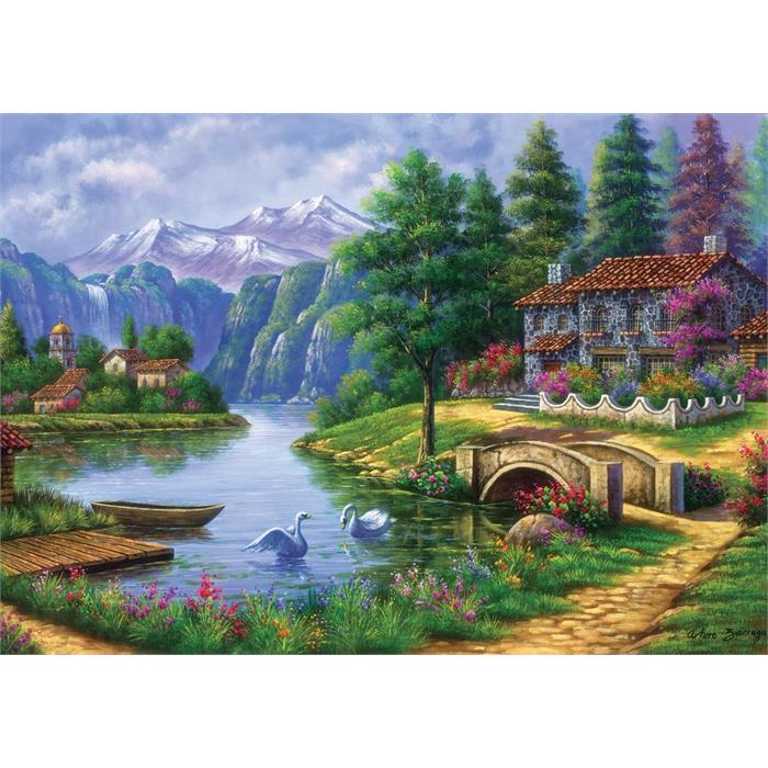 Göl Köy 1500 Parça Puzzle