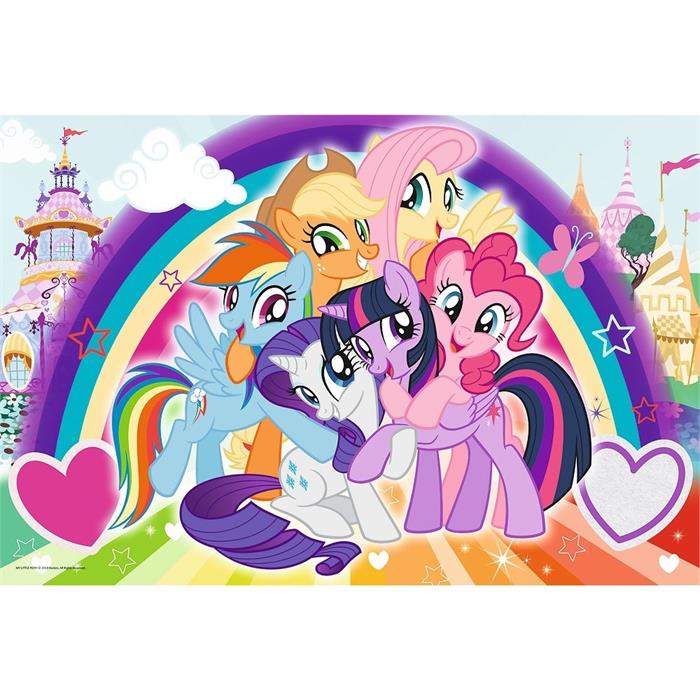 Happy Ponies / Hasbro, My Little Pony 24 Parça 3+ Yaş Dev Puzzle