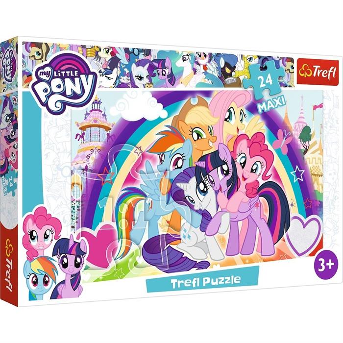 Happy Ponies / Hasbro, My Little Pony 24 Parça 3+ Yaş Dev Puzzle