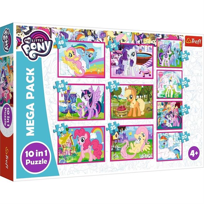 Ponies Magical World / Hasbro My Little Pony 10'lu 4 Adet 20 Parça  + 3 Adet 35 Parça + 3 Adet 48 Parça 4+ Yaş Puzzle