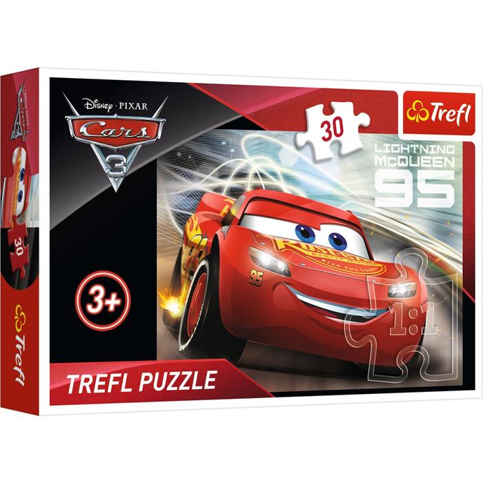 Lightening McQuuen/ Disney Cars 3 30 Parça 3+ Yaş Puzzle