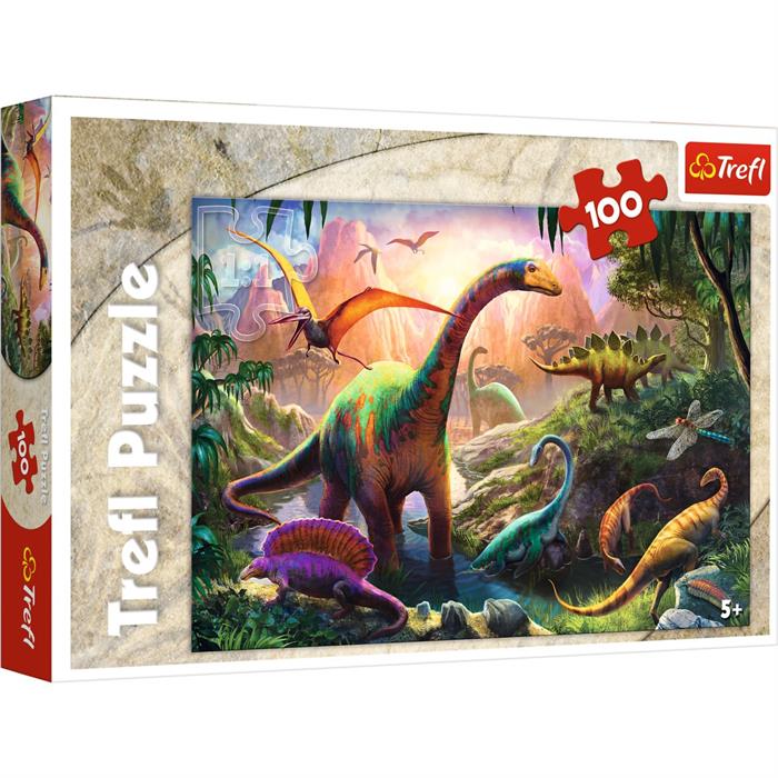 Dinosaurs' Land / Trefl 100 Parça 5+ Yaş Puzzle